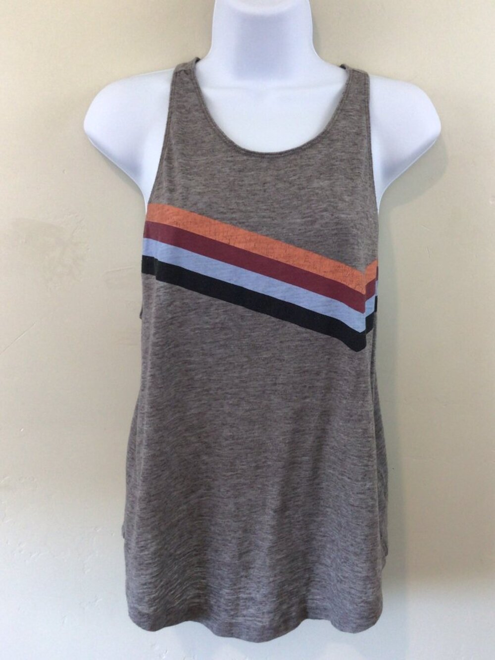 Pink Victoria's Secret Burn Out Fabric Racer back Tank Top